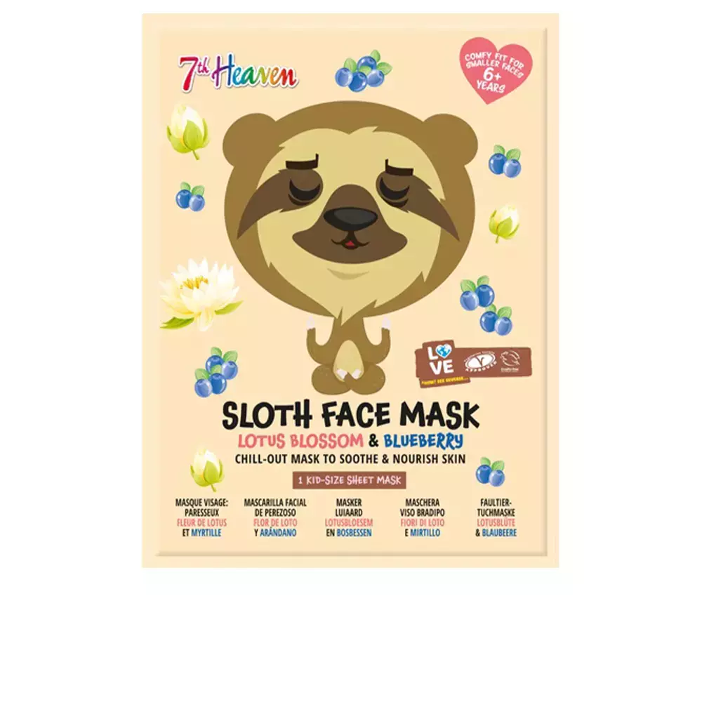 Mặt nạ động vật nhím 7th Heaven 6 7th heaven animal sloth face mask