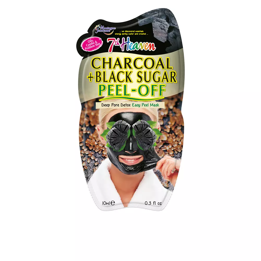 Mặt nạ thải độc than hoạt tính và đường đen 7th Heaven 4 7th heaven peel off charcoal black sugar mask