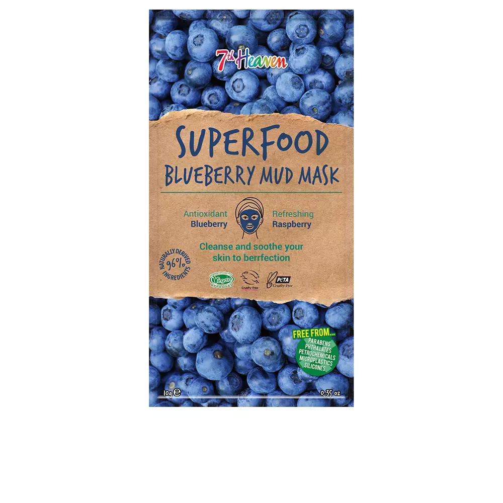 Mặt nạ bùn siêu thực phẩm việt quất 7th Heaven 6 7th heaven superfood blue berry mud mask