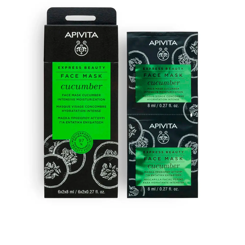 Mặt nạ cấp ẩm sâu Apivita EXPRESS BEAUTY với peptit 8 apivita express beauty mascarilla hidratante intensiva con pepino