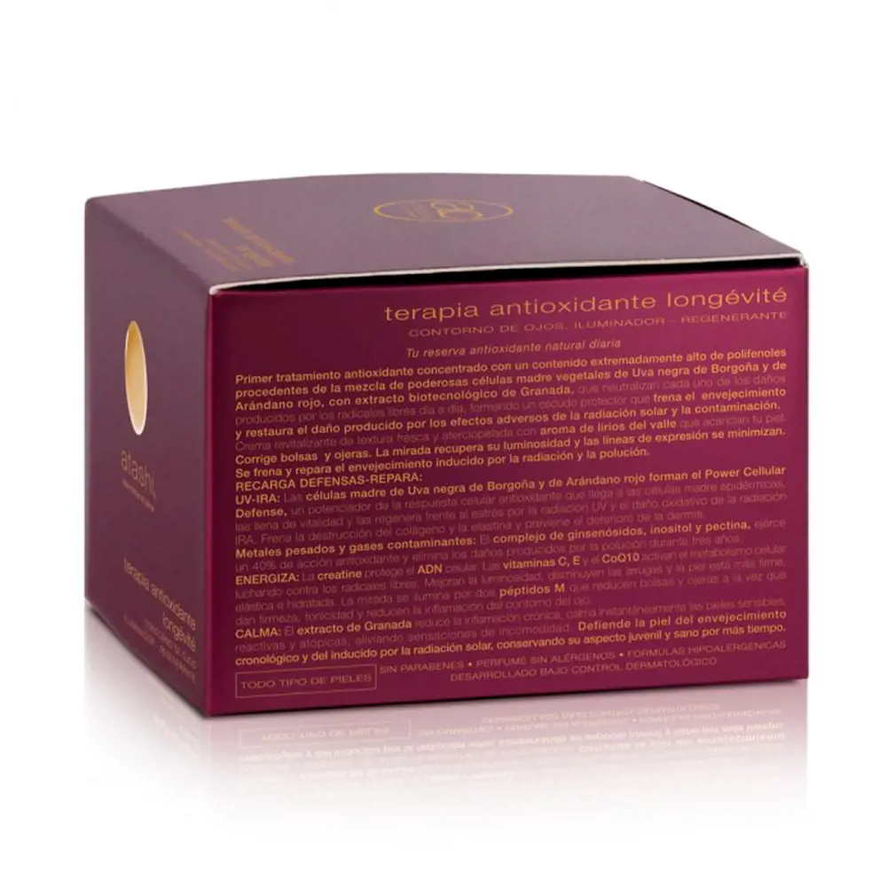 Atashi Bảo Vệ Da Chống Oxy Hóa Vùng Mắt 2 CELLULAR ANTIOXIDANT SKIN DEFENSE contorno de ojos Quầng thâm, túi mắt và kem dưới mắt chính hãng Atashi