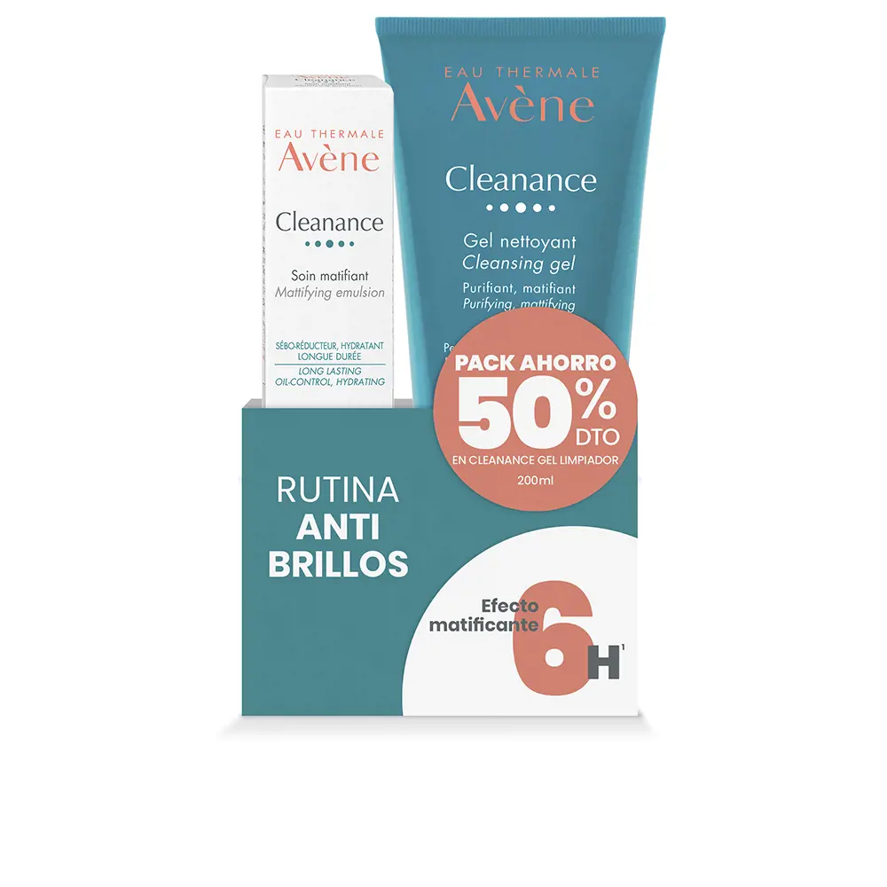 Bộ sản phẩm Avène Cleanance Chống Bóng Nhờn 6 avene clenance rutina anti brillos set