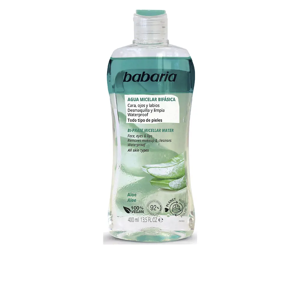Nước tẩy trang hai lớp Babaria nước micellar lô hội 6 babaria desmaquillador bifasico agua micelar aloe vera