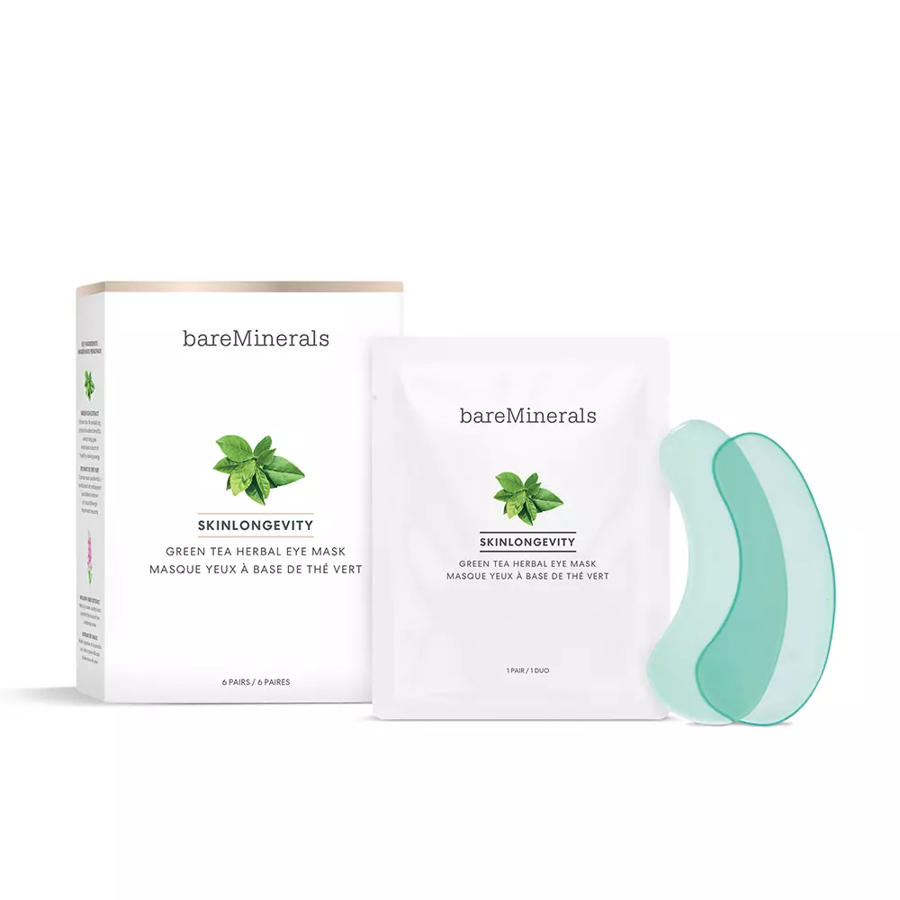 mặt nạ mắt thảo dược trà xanh bareMinerals SKINLONGEVITY 8 bare minerals skinlongevity green tea herbal eye mask
