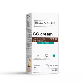 Kem CC chống nắng Bella Aurora oil free SPF50 trị nám da 5 Bella Aurora CC CREAM anti-manchas oil free SPF50 Kem dưỡng ẩm