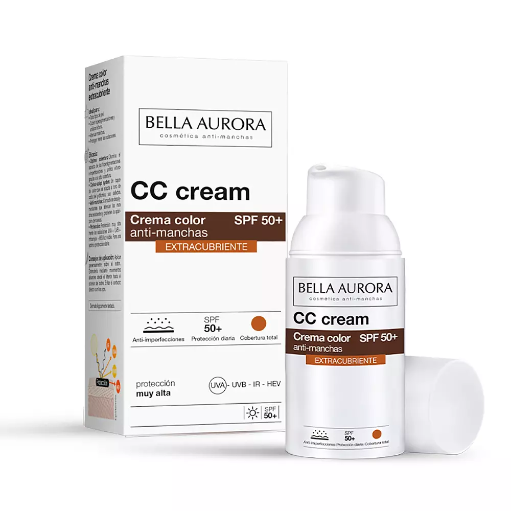 Kem CC Bella Aurora extrabảo vệ SPF50+ 2 CC CREAM extracubriente SPF50+ Kem dưỡng ẩm chính hãng Bella Aurora