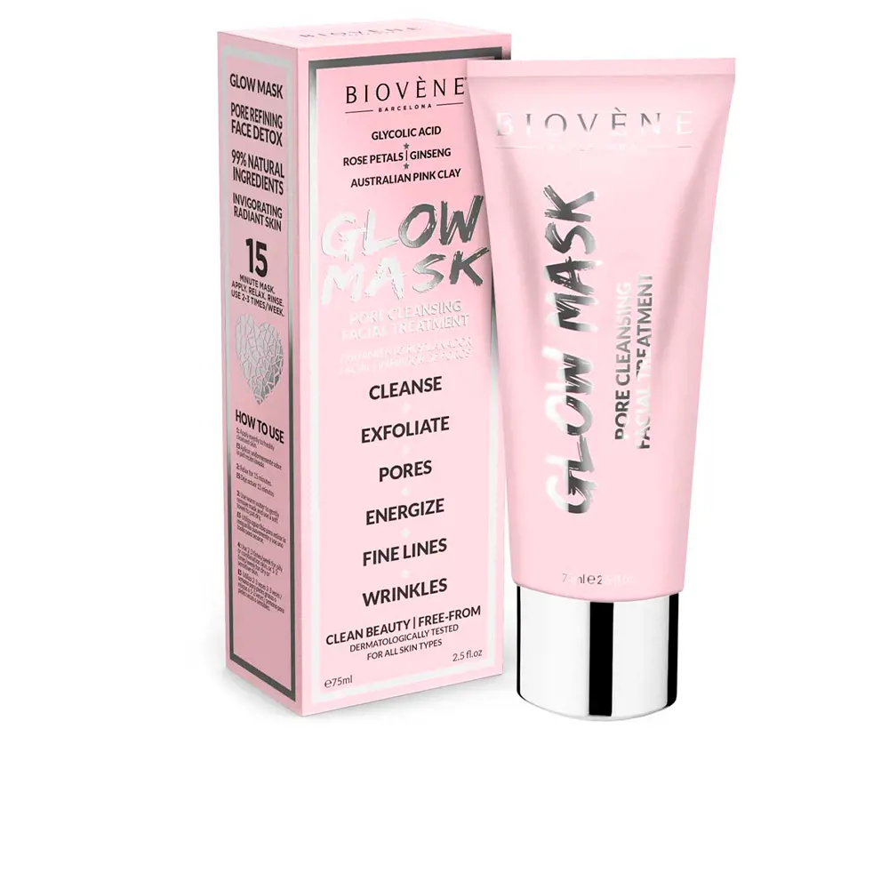 Mặt nạ làm sáng da Biovene GLOW MASK điều trị làm sạch lỗ chân lông 2 GLOW MASK pore cleansing facial treatment Kem điều trị mụn trứng cá & mặt nạ da đen chính hãng Biovene