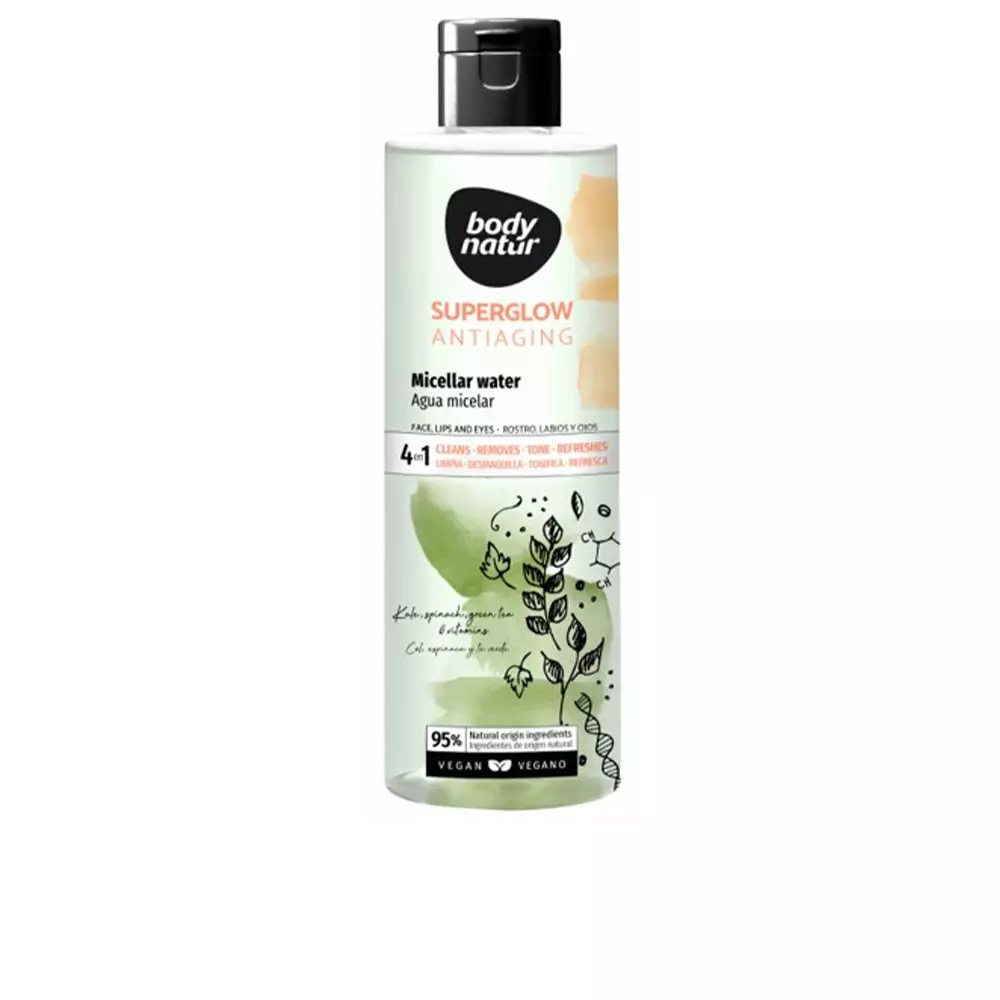 Nước tẩy trang Body Natur SUPERGLOW micellar monofase 6 body natur superglow agua micelar monofasica