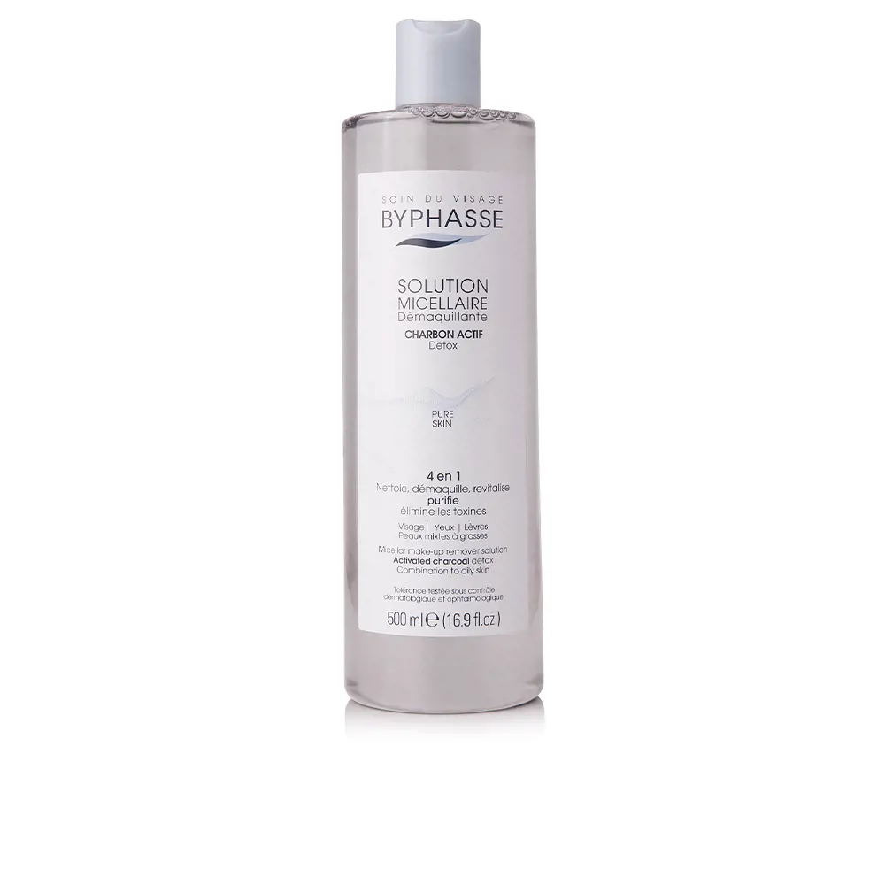 Byphasse Nước Tẩy Trang Micellar Có Thành Phần Than Hoạt Tính 6 byphasse solucion micelar desmaquillante con carbon activo