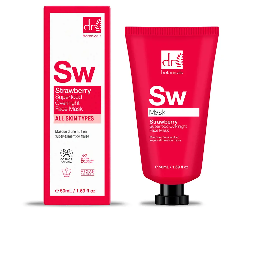 Mặt nạ ngủ siêu thực phẩm dâu tây Dr. Botanicals 2 STRAWBERRY SUPERFOOD overnight face mask Kem dưỡng ẩm chính hãng Dr. Botanicals