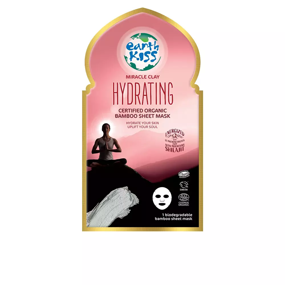 Mặt nạ giấy dưỡng ẩm organic tre Earth Kiss 4 earth kiss hydrating certified organic bamboo sheet mask