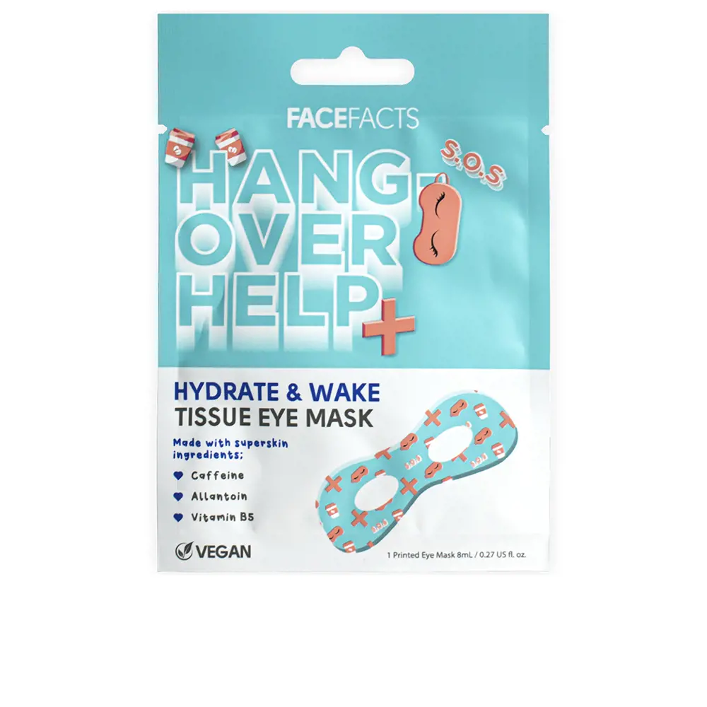 Mặt Nạ Mắt Giúp Giảm Cảm Giác Mệt Mỏi Face Facts HANGOVER HELP+ 6 face facts hangover help tissue eye mask
