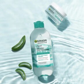 Garnier SKINACTIVE ALOE HIALURÓNICO agua micelar todo en 1 Nước micellar