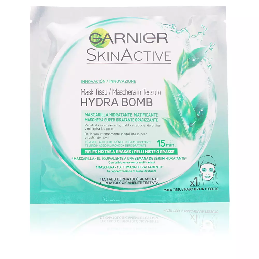 Mặt nạ dưỡng ẩm matifying Garnier SKINACTIVE HYDRABOMB 10 garnier skinactive hydrabomb mask facial hidratante matificant