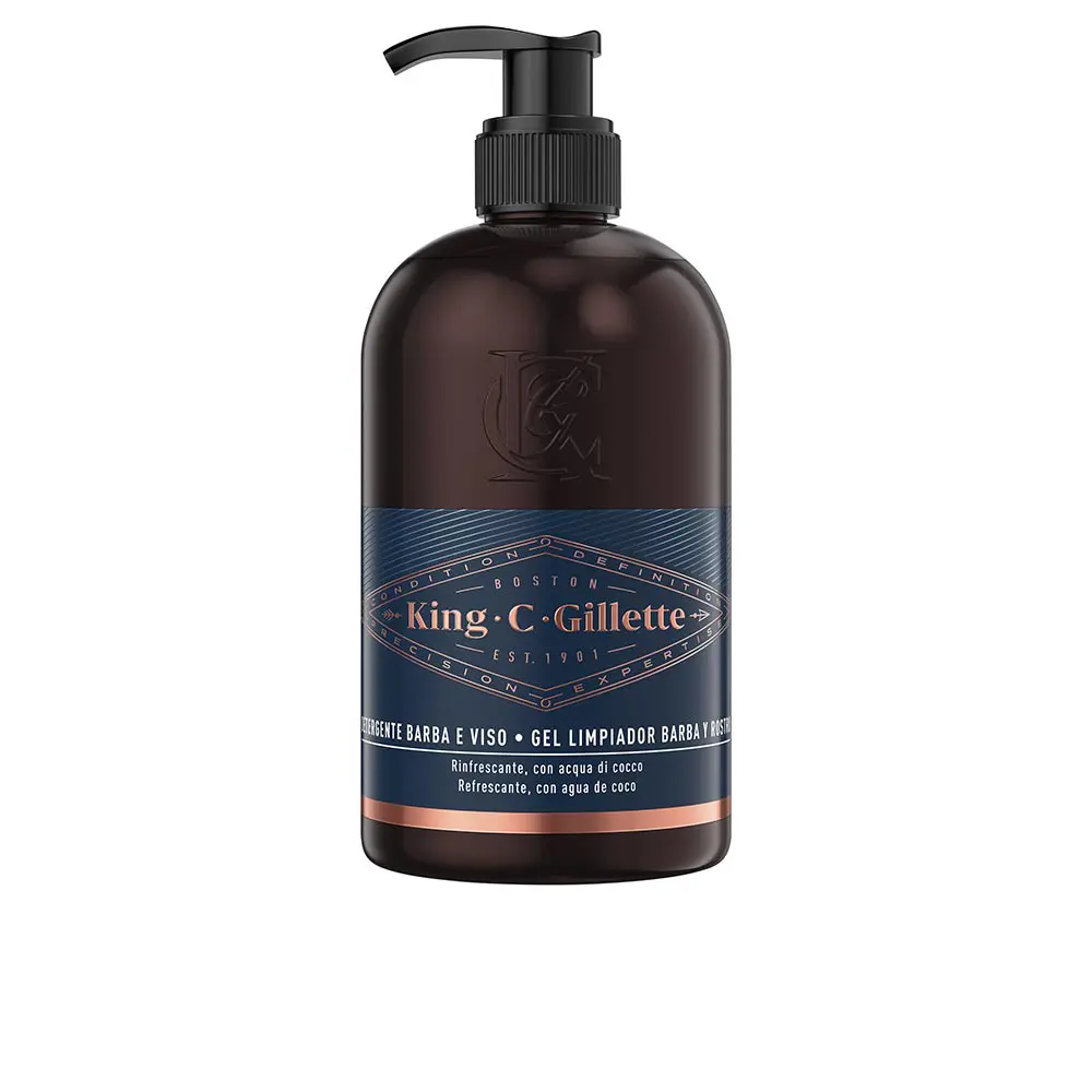 Gel rửa mặt và râu Gillette King 6 gillette gillette king beard face wash gel