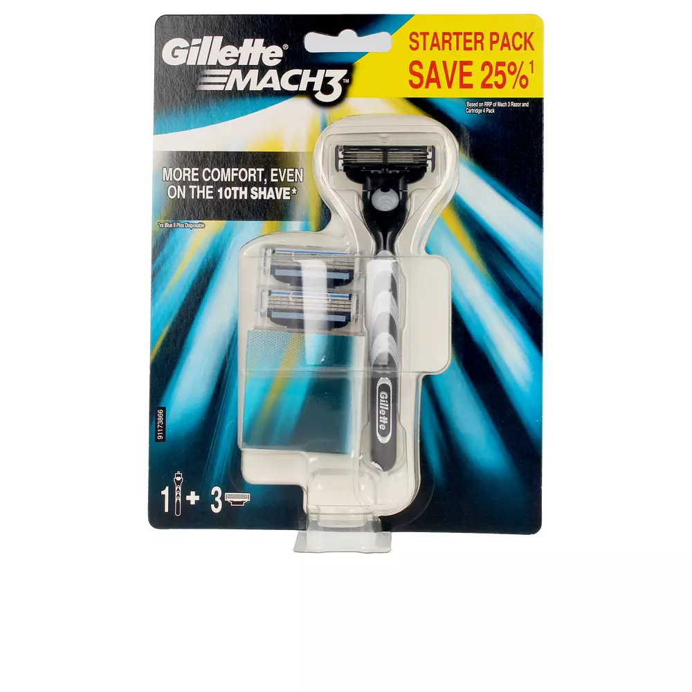 Máy cạo râu Gillette MACH 3 kèm 3 lưỡi dao thay thế 6 gillette mach 3 maquina 3 recambios