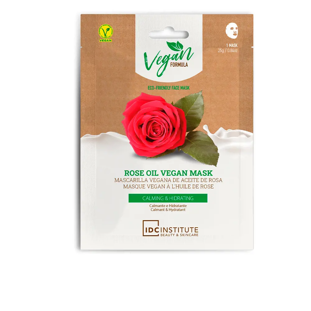 Mặt nạ dầu hoa hồng vegan làm dịu và cấp ẩm Idc Institute 6 idc institute rose oil vegan mask calming hidrating