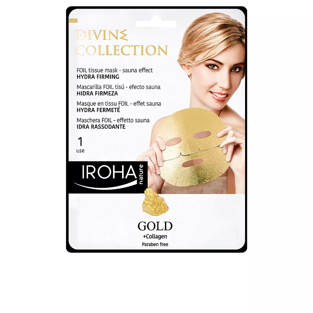 Mặt nạ dưỡng ẩm và săn chắc da Iroha Nature GOLD 12 iroha nature gold tissue hydra firming face mask