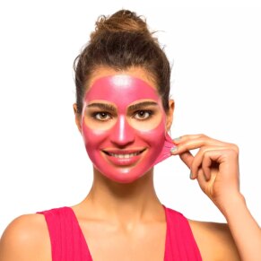 Kem điều trị mụn trứng cá & loại bỏ đầu đen Iroha Nature PEEL OFF MASK pink sapphire pore minimizer