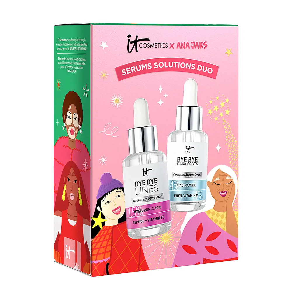Bộ Serum Giải Pháp Đẹp Đến Từng Chi Tiết IT Cosmetics 3 IT Cosmetics BEAUTIFUL TOGETHER SERUMS SOLUTIONS SET Kem điều trị mụn trứng cá & loại bỏ đầu đen