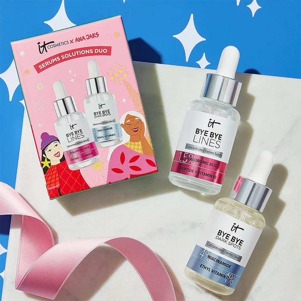 Bộ Serum Giải Pháp Đẹp Đến Từng Chi Tiết IT Cosmetics 4 Kem điều trị mụn trứng cá & loại bỏ đầu đen IT Cosmetics BEAUTIFUL TOGETHER SERUMS SOLUTIONS SET
