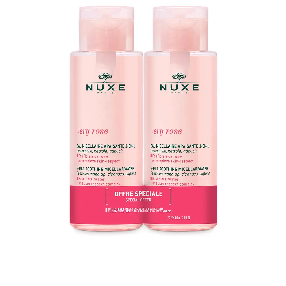 Nuxe Nước Tẩy Trang Dịu Nhẹ Very Rose 3 Trong 1 6 nuxe very rose eau micellaire apaisante 3 en 1 set