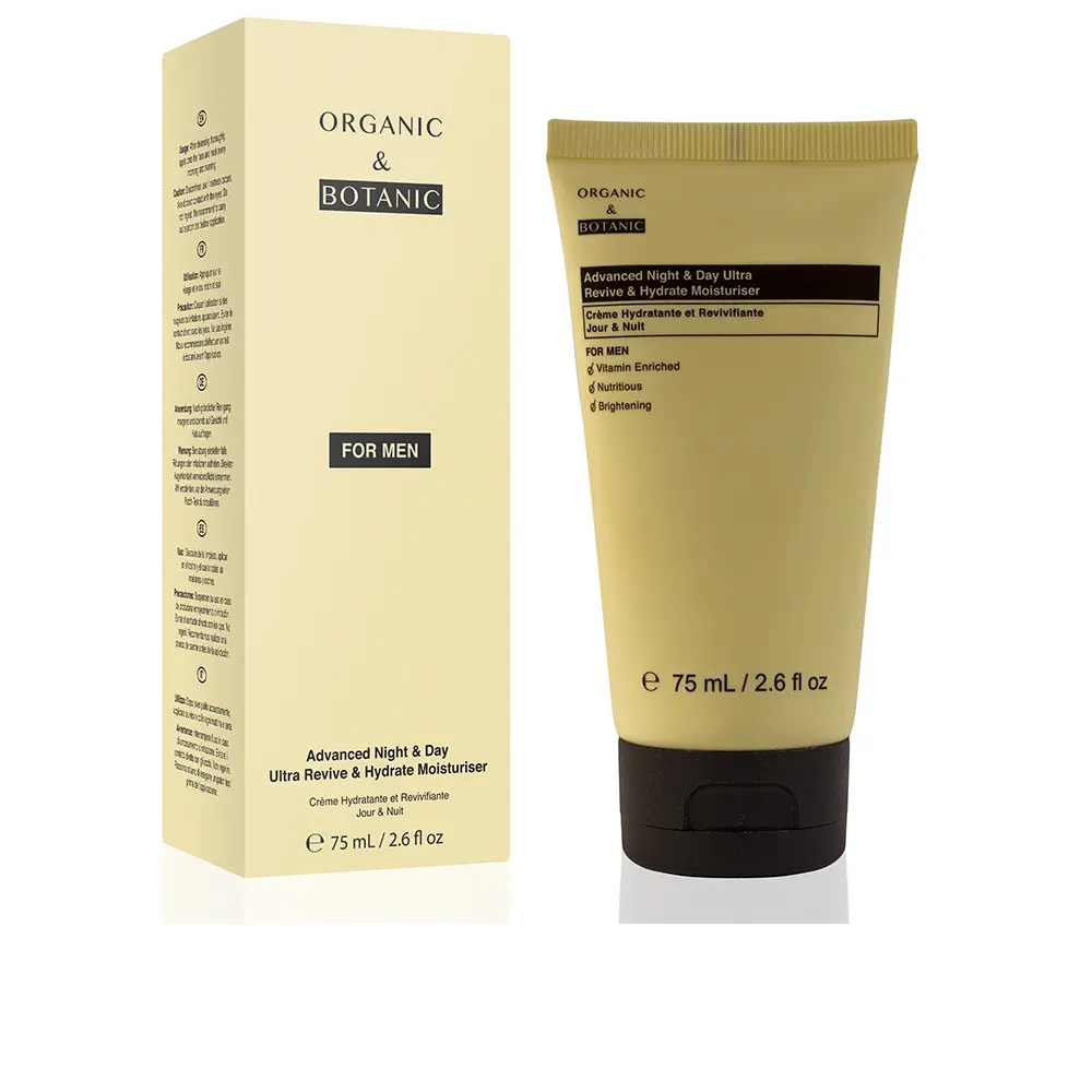 Kem Dưỡng Da Ban Ngày & Ban Đêm Organic & Botanic Dành Cho Nam Giới Giải Pháp Tăng Cường & Cấp Ẩm 6 organic botanic for men advanced nightday ultra revivehydrate moisturiser