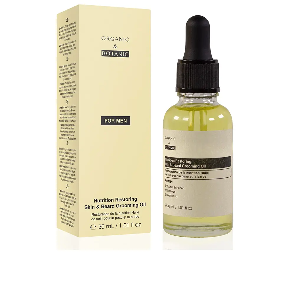 Dầu dưỡng phục hồi da và râu Organic & Botanic cho nam giới 6 organic botanic for men nutrition restoring skinbeard grooming oil