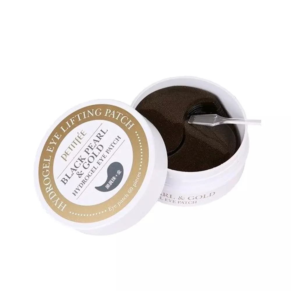 Miếng dán mắt Petitfée BLACK PEARL & GOLD hydrogel 2 petitfee black pearl gold hydrogel eye patch