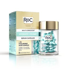 Roc HYDRATE + PLUMP cápsulas serum con ácido hialurónico Kem dưỡng ẩm chống lão hóa và điều trị chống nhăn