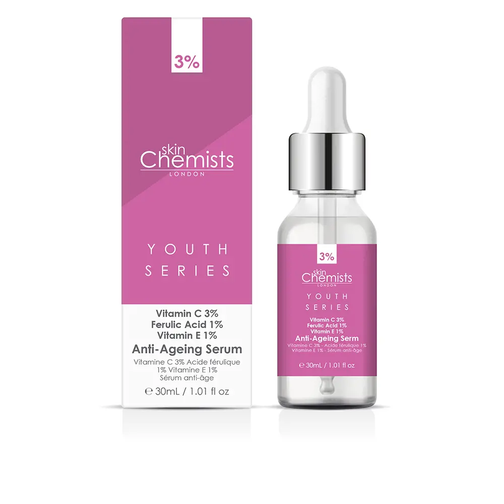 Tinh Chất Chống Lão Hóa Skin Chemists Vitamin C 3% Ferulic Acid 1% Vitamin E 1% 2 VITAMIN C 3% FERULIC ACID 1% VITAMIN E 1% anti-ageing... Kem dưỡng ẩm chống lão hóa và điều trị chống nhăn chính hãng Skin Chemists