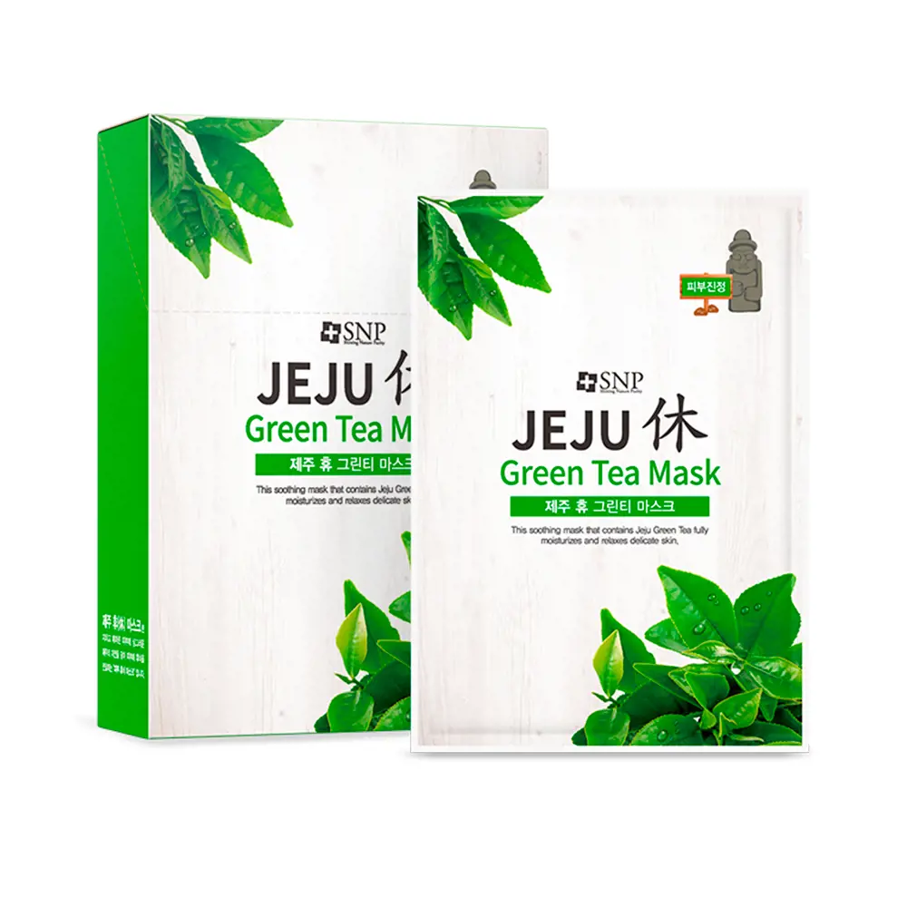 Mặt nạ trà xanh SNP JEJU 6 snp jeju green tea mask