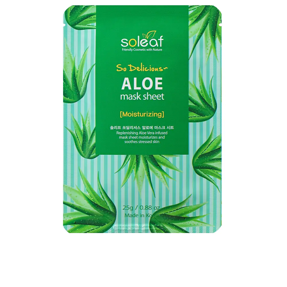 Mặt nạ giấy dưỡng ẩm Soleaf ALOE So Delicious 6 soleaf aloe moisturizing so delicious mask sheet