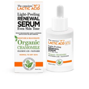 Tẩy tế bào chết da mặt The Conscious™ LACTIC ACID light peeling renewal serum organic chamo...