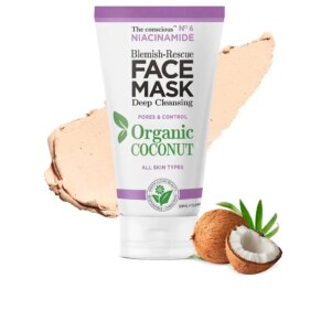 Kem dưỡng ẩm The Conscious™ NIACINAMIDE blemish-rescue face mask organic coconut
