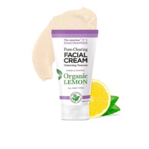 The Conscious™ NIACINAMIDE pore-clearing facial cream organic lemon Kem dưỡng ẩm Điều trị mụn trứng cá & loại bỏ đầu đen