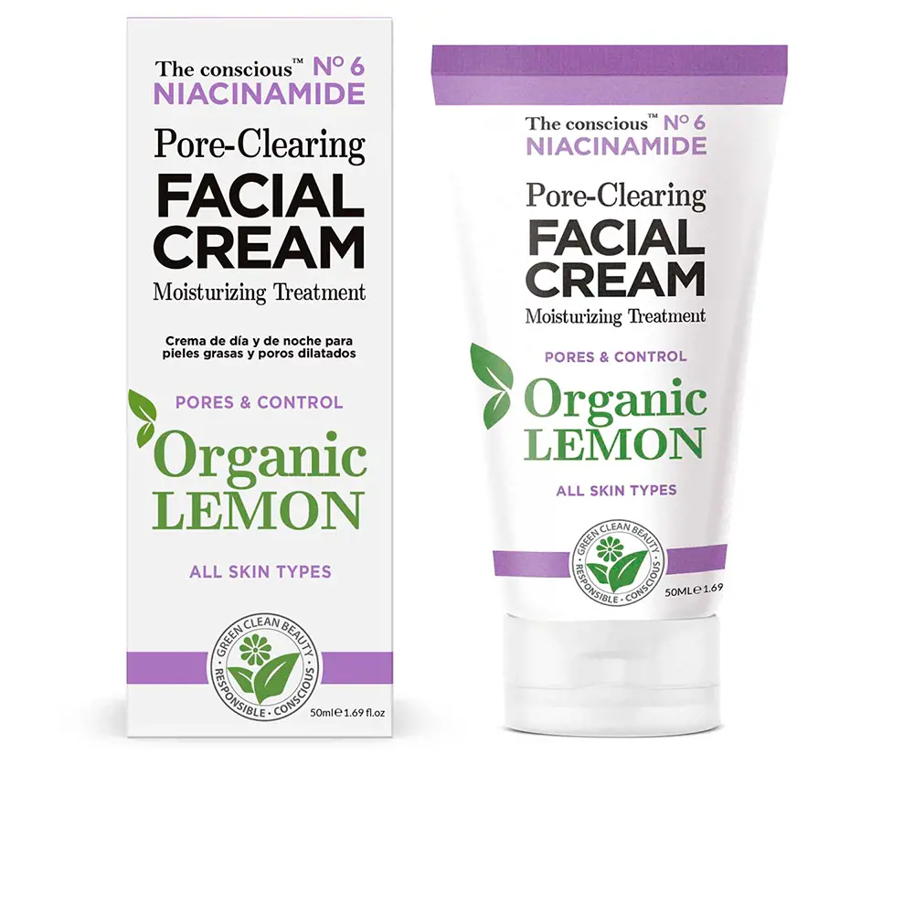 Kem dưỡng da làm sáng lỗ chân lông niacinamide The Conscious™ chiết xuất chanh hữu cơ 12 the conscious niacinamide pore clearing facial cream organic lemon