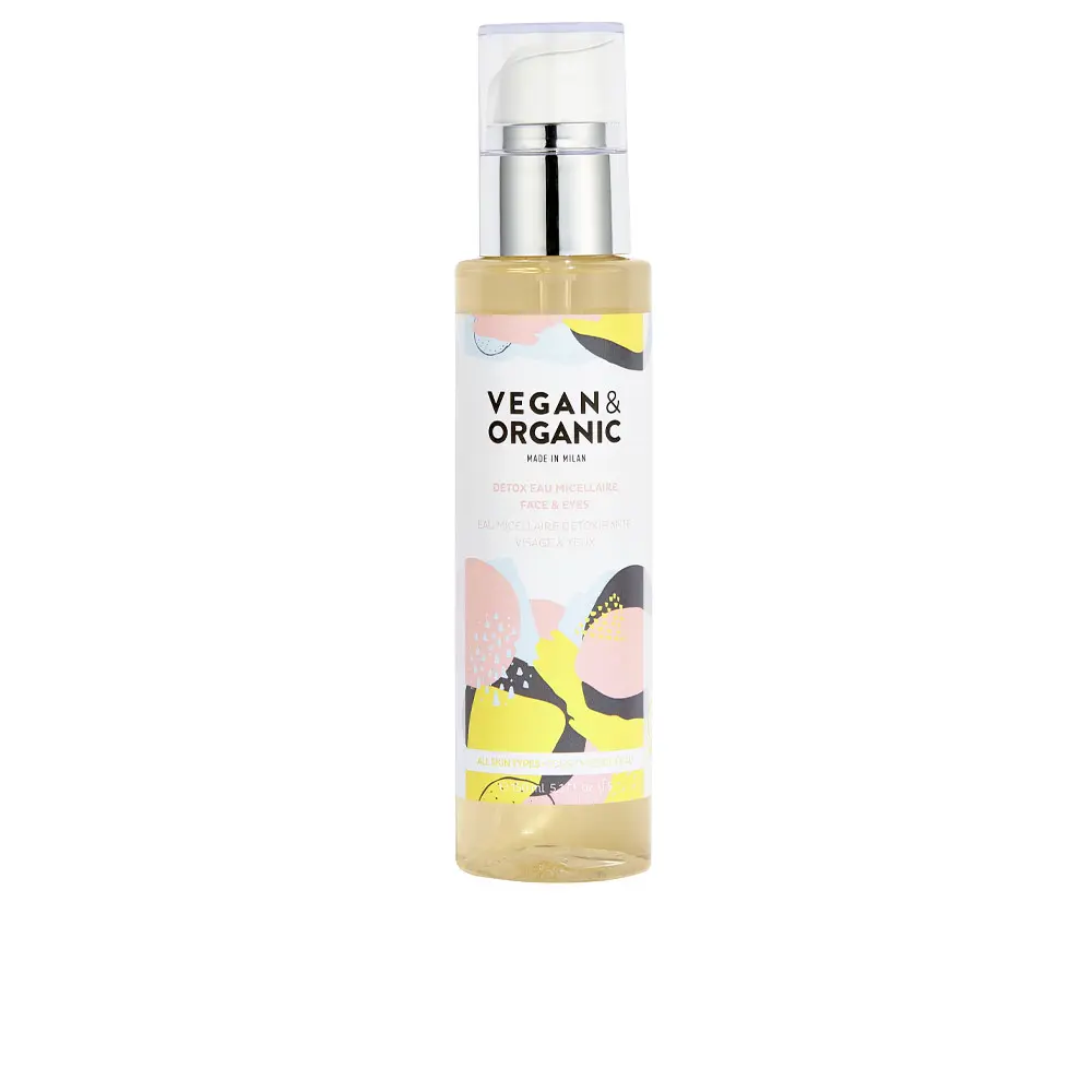 Nước tẩy trang micellar Vegan & Organic cho mặt và mắt tất cả loại da 4 vegan organic detox eau micellaire face eyes all skin types