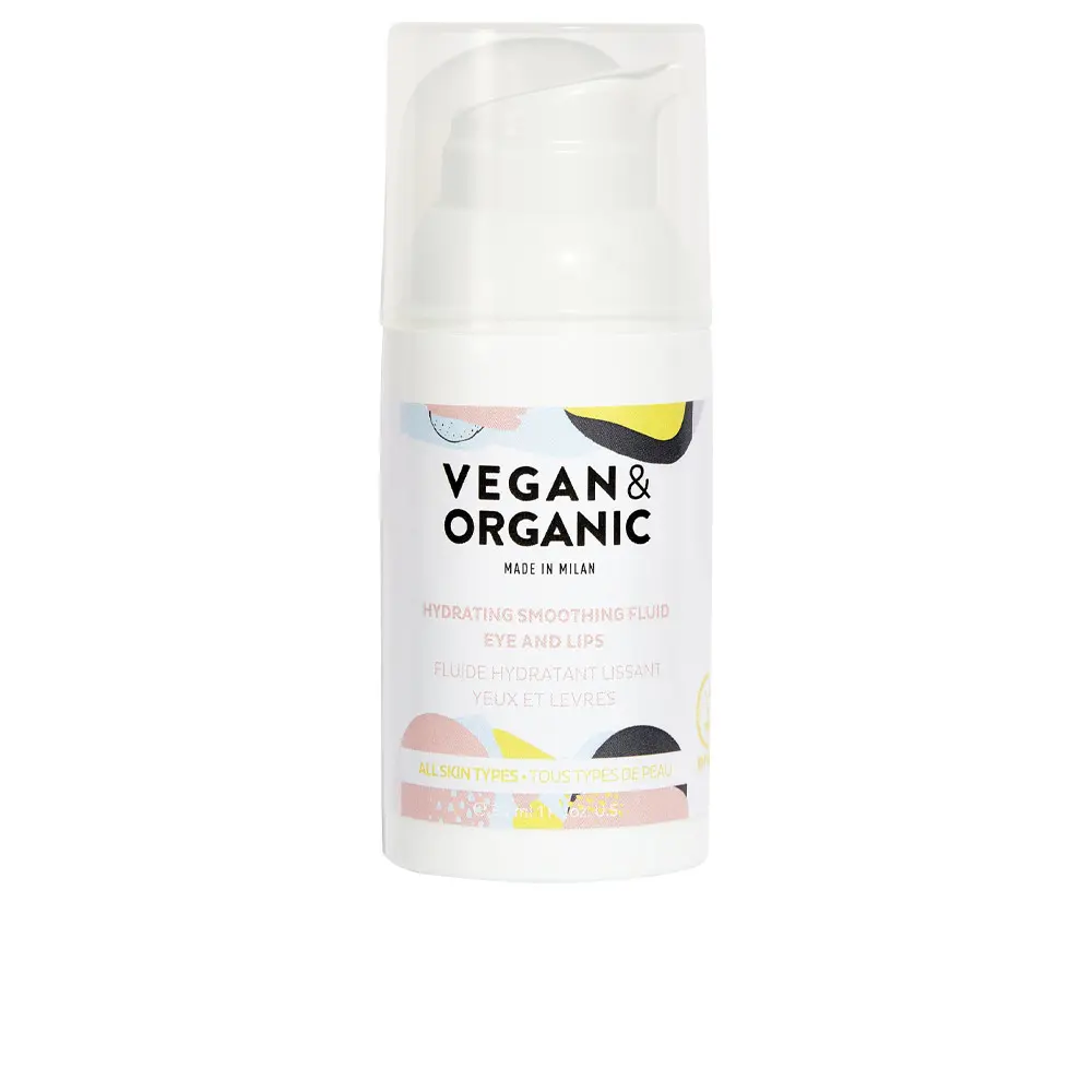 Dưỡng ẩm làm mềm vùng mắt và môi Vegan & Organic cho mọi loại da 6 vegan organic hydrating smoothing fluid eye and lips all skin types