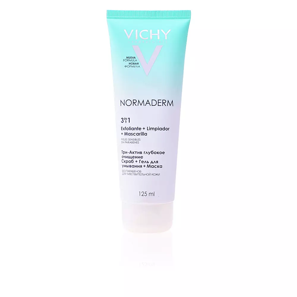 Vichy Laboratoires NORMADERM Sữa Rửa Mặt Tẩy Tế Bào Chết Đắp Mặt 3 Trong 1 6 vichy normaderm nettoyant exfoliant masque 3 en 1