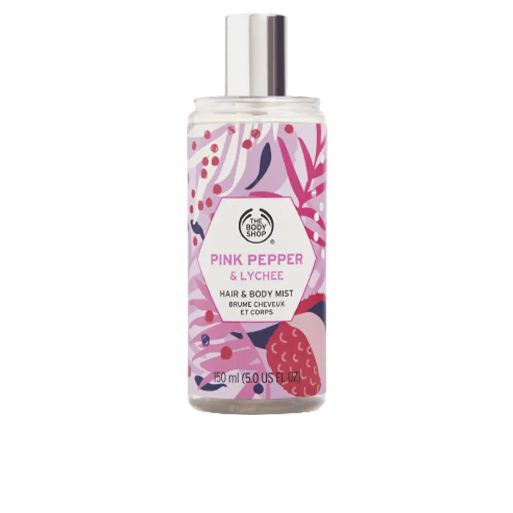 PINK PEPPER & LYCHEE hair & body mist Hair perfume Body Spray (Nữ) 2 Nước hoa Pink Pepper & Lychee Hair & Body Mist 150 ml chính hãng The Body Shop 5028197930516